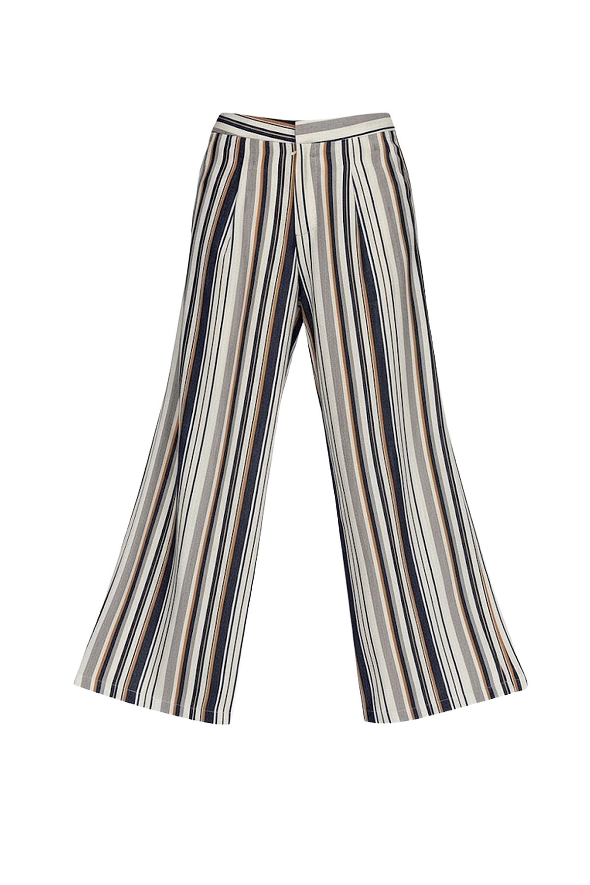 Quần ống rộng sọc đứng
